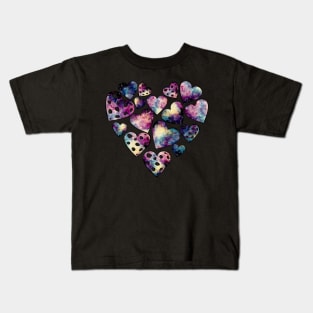 Hand Drawn Watercolor Heart Kids T-Shirt